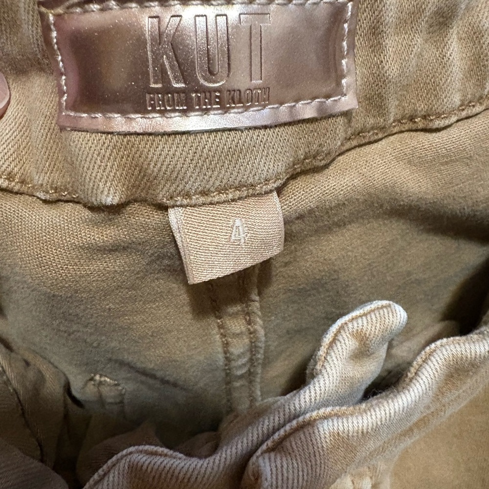 KUT from the Kloth Meg High Rise Wide Leg Khaki Jeans size 4 - Picture 2 of 4